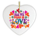 All We Need is Love Ornament, 1960s Hippy Psychedelic Style Christmas Decoration All We Need is Love Ornament, 1960s Hippy Psychedelic Style Christmas Decoration