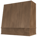 American Walnut Wood Range Hood With Angled Strapped Front and Block Trim - 30", 36", 42", 48", 54" and 60" Widths Available American Walnut Wood Range Hood With Angled Strapped Front and Block Trim - 30", 36", 42", 48", 54" and 60" Widths Available