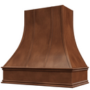 Chocolate Range Hood With Curved Strapped Front and Decorative Trim - 30", 36", 42", 48", 54" and 60" Widths Available Chocolate Range Hood With Curved Strapped Front and Decorative Trim - 30", 36", 42", 48", 54" and 60" Widths Available