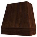 Espresso Wood Range Hood With Tapered Strapped Front and Block Trim - 30", 36", 42", 48", 54" and 60" Widths Available Espresso Wood Range Hood With Tapered Strapped Front and Block Trim - 30", 36", 42", 48", 54" and 60" Widths Available