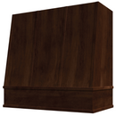 Espresso Wood Range Hood With Angled Strapped Front and Block Trim - 30", 36", 42", 48", 54" and 60" Widths Available Espresso Wood Range Hood With Angled Strapped Front and Block Trim - 30", 36", 42", 48", 54" and 60" Widths Available