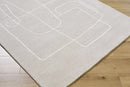 Vatsa Gray Abstract Area Rug Vatsa Gray Abstract Area Rug