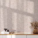 Pink Background Botanical Leaves Wallpaper Removable Wallpaper Pink Background Botanical Leaves Wallpaper Removable Wallpaper