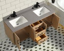 Venice 55" Floating Bathroom Vanity Oak Gray Venice 55" Floating Bathroom Vanity Oak Gray