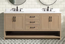 Venice 72" Bathroom Vanity Oak Gray Finish Venice 72" Bathroom Vanity Oak Gray Finish