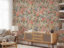 Vintage Coral Pink Retro Flowers Wallpaper Vintage Coral Pink Retro Flowers Wallpaper