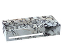 Calacatta Viola Marble Wall-mount Bathroom Sink Hidden Drain with Towel Holder and Shelf (W)18" (L)37" (H)8" Calacatta Viola Marble Wall-mount Bathroom Sink Hidden Drain with Towel Holder and Shelf (W)18" (L)37" (H)8"