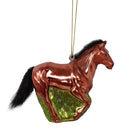 American Quarter Horse Glass Christmas Ornament, Equestrian Gift American Quarter Horse Glass Christmas Ornament, Equestrian Gift