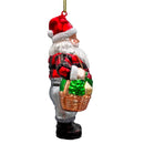 Wholesome Santa the Vegetable Farmer Glass Christmas Ornament, Farm Style Holding Potatoes, Lettuce, and Tomatoes Wholesome Santa the Vegetable Farmer Glass Christmas Ornament, Farm Style Holding Potatoes, Lettuce, and Tomatoes