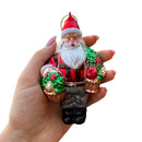 Wholesome Santa the Vegetable Farmer Glass Christmas Ornament, Farm Style Holding Potatoes, Lettuce, and Tomatoes Wholesome Santa the Vegetable Farmer Glass Christmas Ornament, Farm Style Holding Potatoes, Lettuce, and Tomatoes