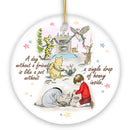 A Day Without a Friend is Empty Like a Pot Without Honey Quote Ornament, Pooh and Friends Sentimental Christmas Gift A Day Without a Friend is Empty Like a Pot Without Honey Quote Ornament, Pooh and Friends Sentimental Christmas Gift