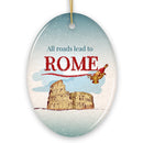 All Roads Lead to Rome Simple and Sophisticated Ornament, Italy Travel Gift All Roads Lead to Rome Simple and Sophisticated Ornament, Italy Travel Gift