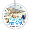 Artistic Cancun Tropical Vacation Art Ornament, Mexico Traveler Souvenir Gift Artistic Cancun Tropical Vacation Art Ornament, Mexico Traveler Souvenir Gift