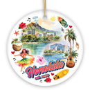 Artistic Honolulu Hawaii Christmas Ornament, Tropical Hawaiian Keepsake and Souvenir Gift Artistic Honolulu Hawaii Christmas Ornament, Tropical Hawaiian Keepsake and Souvenir Gift