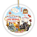 Artistic Las Vegas Collage Art Ceramic Ornament, Slot Machines Cards and Casino Travel Souvenir Artistic Las Vegas Collage Art Ceramic Ornament, Slot Machines Cards and Casino Travel Souvenir