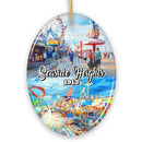 Artistic Lively Seaside Heights Ornament, New Jersey Festive Beach Paradise Christmas Gift and Decor Artistic Lively Seaside Heights Ornament, New Jersey Festive Beach Paradise Christmas Gift and Decor
