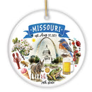 Artistic Missouri State Themes and Landmarks Christmas Ornament Artistic Missouri State Themes and Landmarks Christmas Ornament