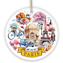Artistic Paris Culture and Landmarks Ornament, Classical France Christmas Souvenir Gift Artistic Paris Culture and Landmarks Ornament, Classical France Christmas Souvenir Gift