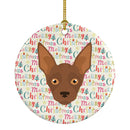 Abyssinian Sand Terrier Merry Christmas Ceramic Ornament Abyssinian Sand Terrier Merry Christmas Ceramic Ornament