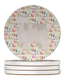 Bolognese Merry Christmas Large Sandstone Coasters Pack of 4 Bolognese Merry Christmas Large Sandstone Coasters Pack of 4