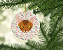 Abyssinian Cat Christmas Ceramic Ornament Abyssinian Cat Christmas Ceramic Ornament