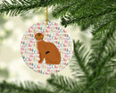 Abyssinian Cat Christmas Ceramic Ornament Abyssinian Cat Christmas Ceramic Ornament