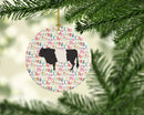 Belted Galloway Cow Christmas Ceramic Ornament Belted Galloway Cow Christmas Ceramic Ornament