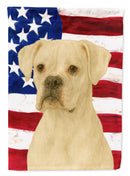 White Boxer American Flag Garden Flag White Boxer American Flag Garden Flag