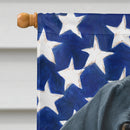 Blue Weimaraner American Flag House Flag Blue Weimaraner American Flag House Flag