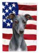 Blue Whippet American Flag House Flag Blue Whippet American Flag House Flag