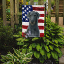 Blue-Gray Scottish Deerhound American Flag Garden Flag Blue-Gray Scottish Deerhound American Flag Garden Flag