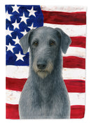 Blue-Gray Scottish Deerhound American Flag Garden Flag Blue-Gray Scottish Deerhound American Flag Garden Flag