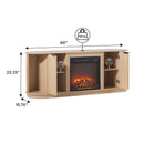 Chloe Modern Scandinavian Reeded Fireplace TV Stand in 2 Sizes Chloe Modern Scandinavian Reeded Fireplace TV Stand in 2 Sizes