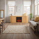 Chloe Modern Scandinavian Reeded Fireplace TV Stand in 2 Sizes Chloe Modern Scandinavian Reeded Fireplace TV Stand in 2 Sizes