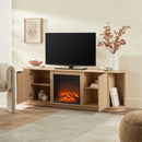 Chloe Modern Scandinavian Reeded Fireplace TV Stand in 2 Sizes Chloe Modern Scandinavian Reeded Fireplace TV Stand in 2 Sizes