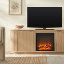 Chloe Modern Scandinavian Reeded Fireplace TV Stand in 2 Sizes Chloe Modern Scandinavian Reeded Fireplace TV Stand in 2 Sizes