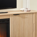 Chloe Modern Scandinavian Reeded Fireplace TV Stand in 2 Sizes Chloe Modern Scandinavian Reeded Fireplace TV Stand in 2 Sizes