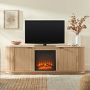 Chloe Modern Scandinavian Reeded Fireplace TV Stand in 2 Sizes Chloe Modern Scandinavian Reeded Fireplace TV Stand in 2 Sizes