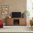 Chloe Modern Scandinavian Reeded Fireplace TV Stand in 2 Sizes Chloe Modern Scandinavian Reeded Fireplace TV Stand in 2 Sizes