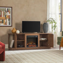 Chloe Modern Scandinavian Reeded Fireplace TV Stand in 2 Sizes Chloe Modern Scandinavian Reeded Fireplace TV Stand in 2 Sizes