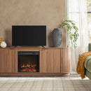 Chloe Modern Scandinavian Reeded Fireplace TV Stand in 2 Sizes Chloe Modern Scandinavian Reeded Fireplace TV Stand in 2 Sizes