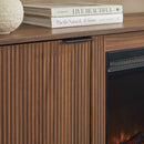 Chloe Modern Scandinavian Reeded Fireplace TV Stand in 2 Sizes Chloe Modern Scandinavian Reeded Fireplace TV Stand in 2 Sizes