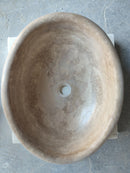 Walnut Travertine Natural Stone Vessel Sink Honed and Filled  (W)17" (L)21" (H)6" Walnut Travertine Natural Stone Vessel Sink Honed and Filled  (W)17" (L)21" (H)6"