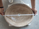 Walnut Travertine Natural Stone Vessel Sink Honed and Filled  (W)17" (L)21" (H)6" Walnut Travertine Natural Stone Vessel Sink Honed and Filled  (W)17" (L)21" (H)6"