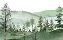 Mountain Wallpaper Watercolor Forest Mural Mountain Wallpaper Watercolor Forest Mural