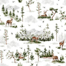 Forest Deer Wallpaper Mural Forest Deer Wallpaper Mural