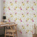 Watercolor Gentle Pink Flowers Pattern Large Scale Wallpaper Watercolor Gentle Pink Flowers Pattern Large Scale Wallpaper