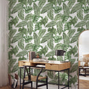 Large Tropical Green Leaves Wallpaper Large Tropical Green Leaves Wallpaper