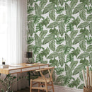 Large Tropical Green Leaves Wallpaper Large Tropical Green Leaves Wallpaper