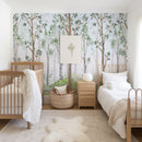 Birch Forest Watercolor Wallpaper Birch Forest Watercolor Wallpaper